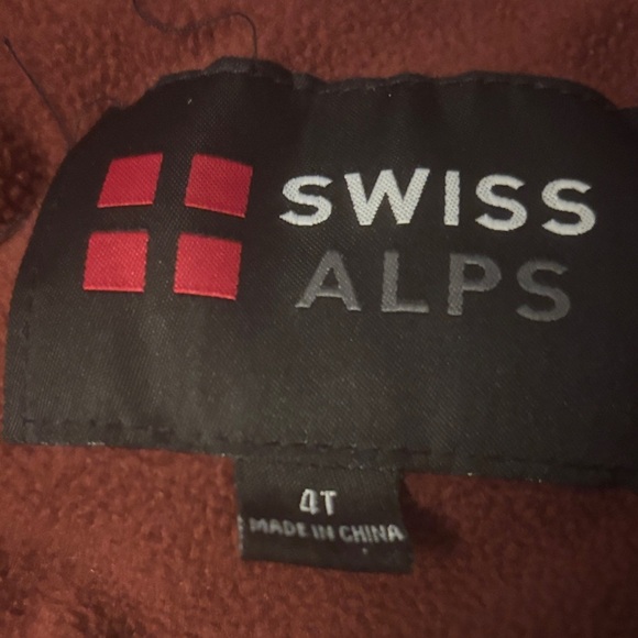 SWISS ALPS EUC GIRLS MAROON PINK JACKET FLEECE WINTER PUFFER COAT CASUAL SOZE 4T - Picture 3 of 3